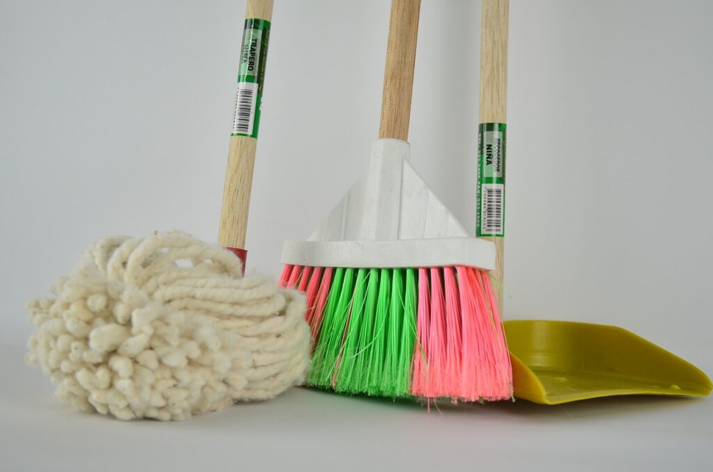 Broom mop dust pan | Chacon Flooring